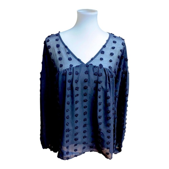 Anthropology Entro "Love is catching" Polka Dot Blouse - Picture 1 of 6